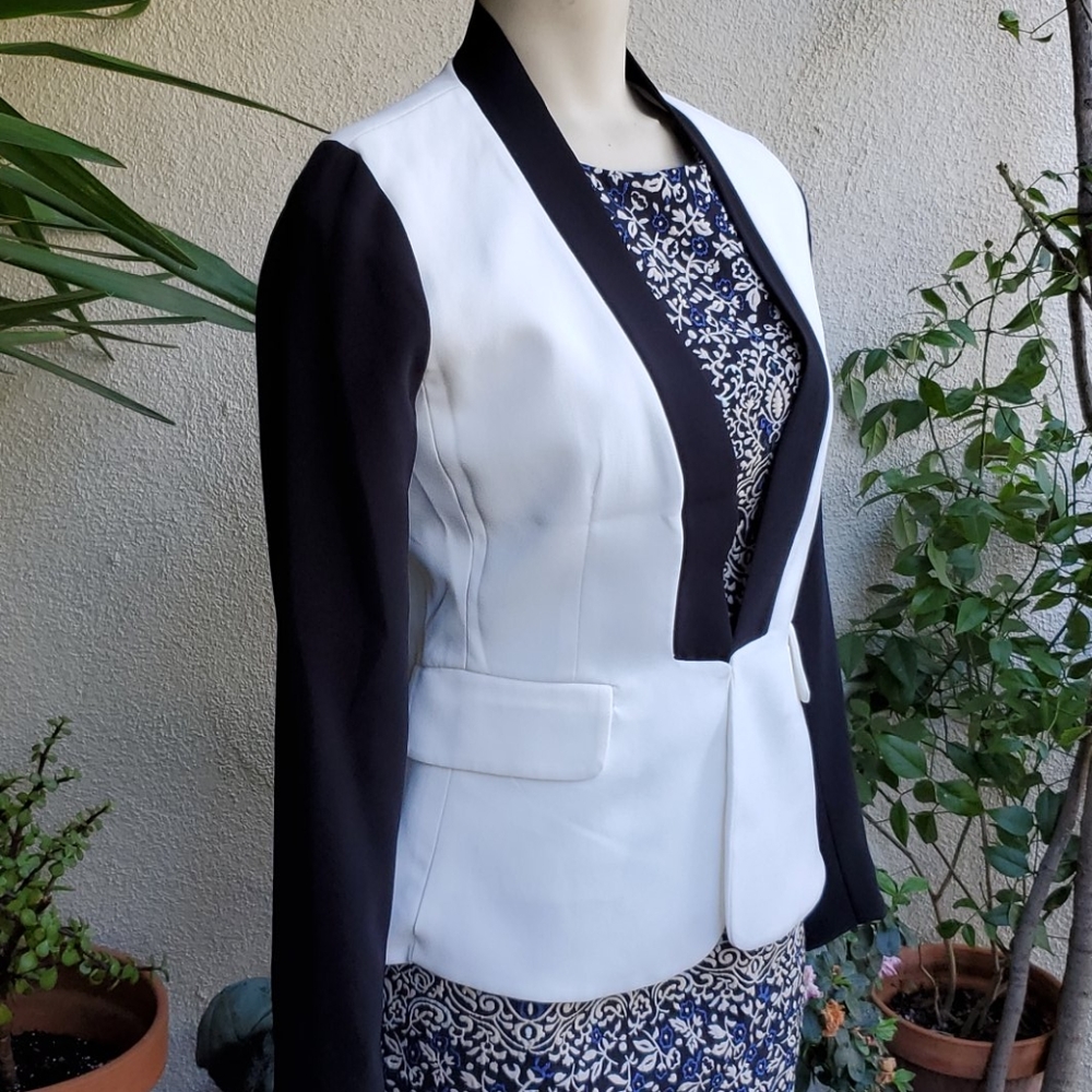 Blazer Kenar Black & White Blazer Jacket - Picture 4 of 4